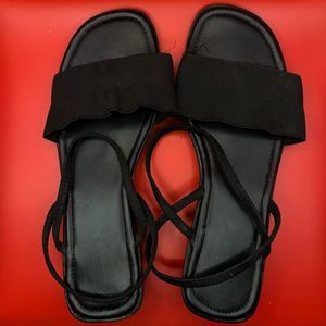 Classy Black Flat Sandals